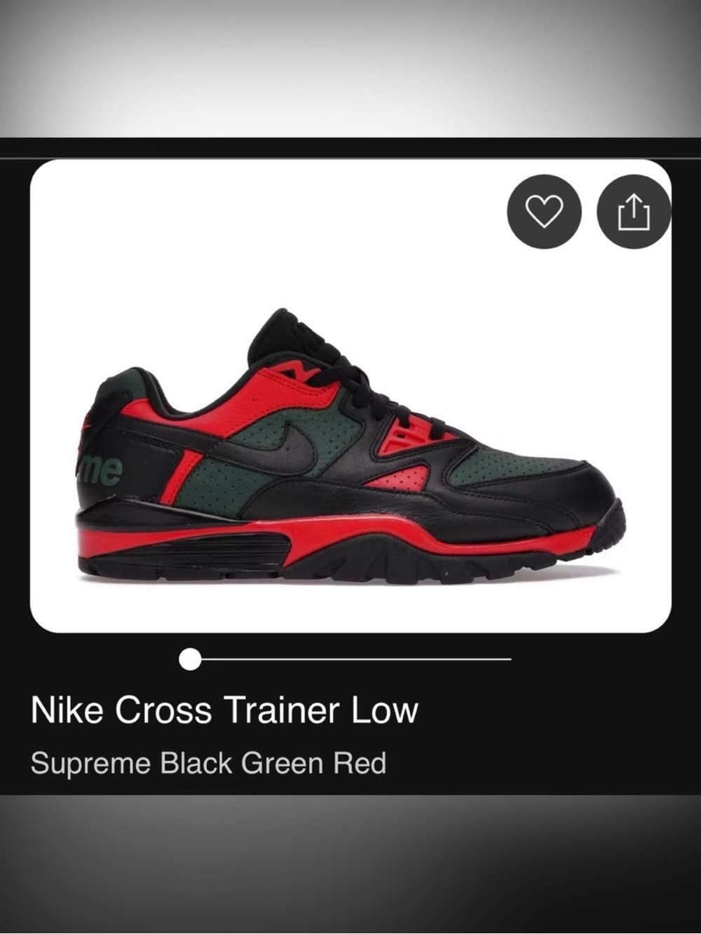 Supreme x Nike Air Cross Trainer 3 Low Black Size 9M CJ5291-001